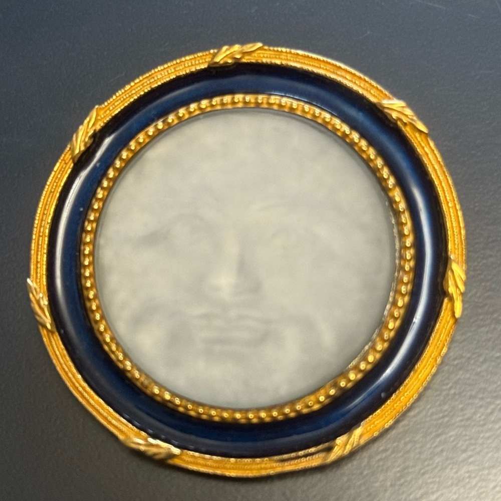 Gold and Blue Decorative Wall Plaque